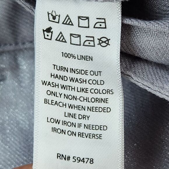 ☔️🩵NWT Rachel Zoe Iridescent Metallic Purple Linen Wide Leg Pants Medium - Picture 9 of 10